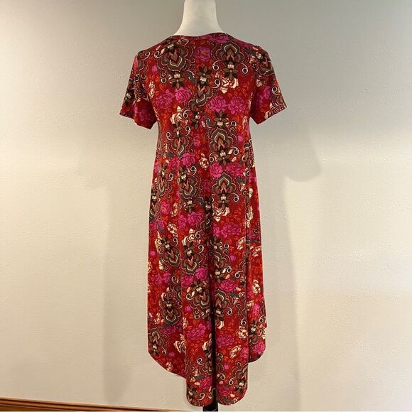 LuLaRoe Carly Floral paisley Patterned short sleeve a-line Dress size XS - Picture 5 of 11